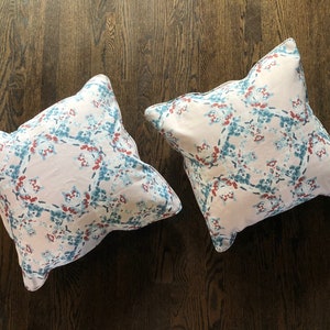 Blush Pink Floral Pillow Cover image 2