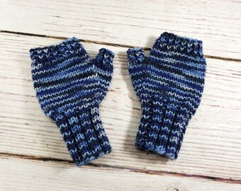 Fingerless Gloves blue for toddlers