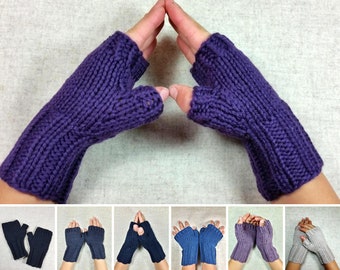 Warm Gloves fingerless organic kids 3-5 years, fingerless mittens in many colors