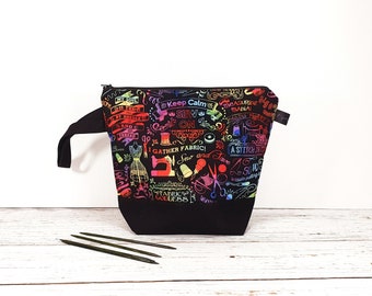 Project Bag sewing quotes with zipper, needle cozy optional