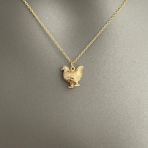 Gold Chicken Necklace – Farm-Inspired Charm | Whimsical Animal Pendant | Minimalist Gold Jewelry | Country Cottagecore Gift for Her