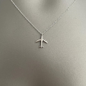 Dainty Airplane Necklace – Tiny Travel Charm in Gold or Silver | Minimalist Jet Pendant Jewelry | Gift for Travelers & Pilots