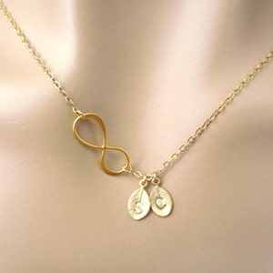 Personalized necklace Handmade jewelry Infinity necklace Sideway necklace Custom jewelry Personalized gift Birthday gift Women&#39;s gift