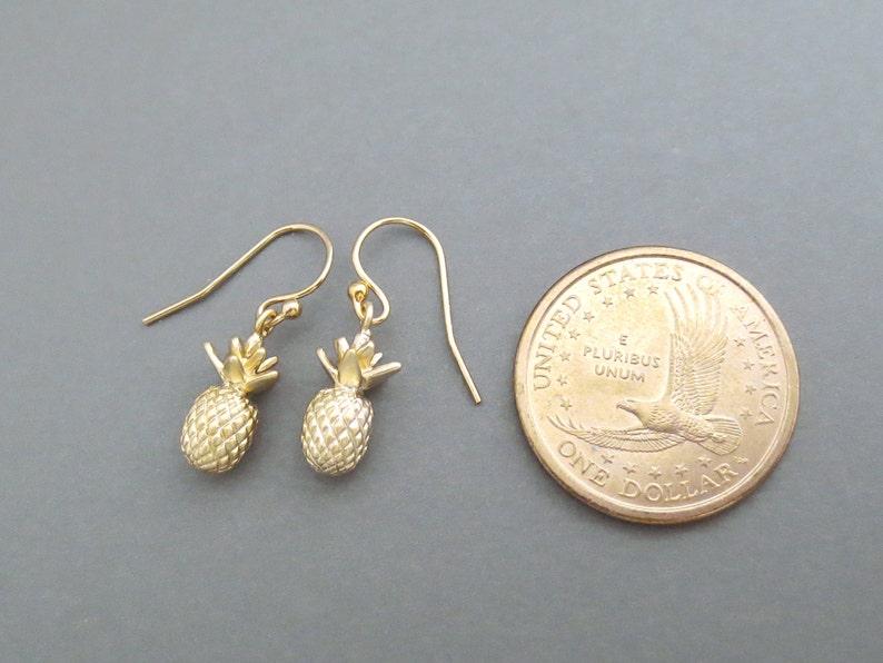 Gift Earrings Gold filled hooks Sister Jewelry Mom Jewelry Birthday Jewelry Pineapple Fruit Friendship Lovely