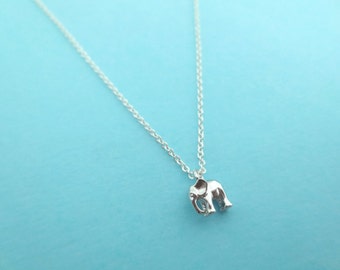 Tiniest, Cute, Baby, Silver, Elephant, Dumbo, Necklace, Dainty, Minimal, Dumbo, Jewelry, Birthday, Friendship, Mom, Sister, Gift, Jewelry