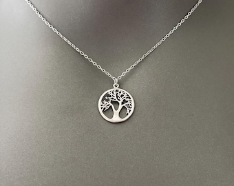 Collar Árbol de la Vida, Collar con colgante de árbol en oro o plata, Joyería inspirada en la naturaleza, Regalo para ella