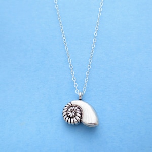 Ariel voice necklace Sterling silver chain necklace Seashell necklace The little mermaid necklace Conch necklace Gift for her