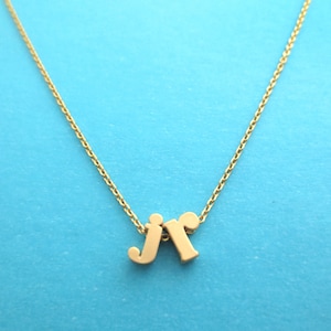 2 collana iniziale minuscola Due collane iniziali Gioielli personalizzati Doppia lettera collana iniziale Regalo amicizia Regalo fidanzata