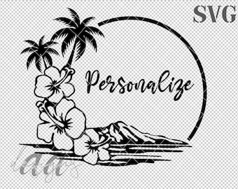 Personalisierte Aloha SVG, Strand SVG, Hawaii SVG, Tropisch SVG, schneidbare svg
