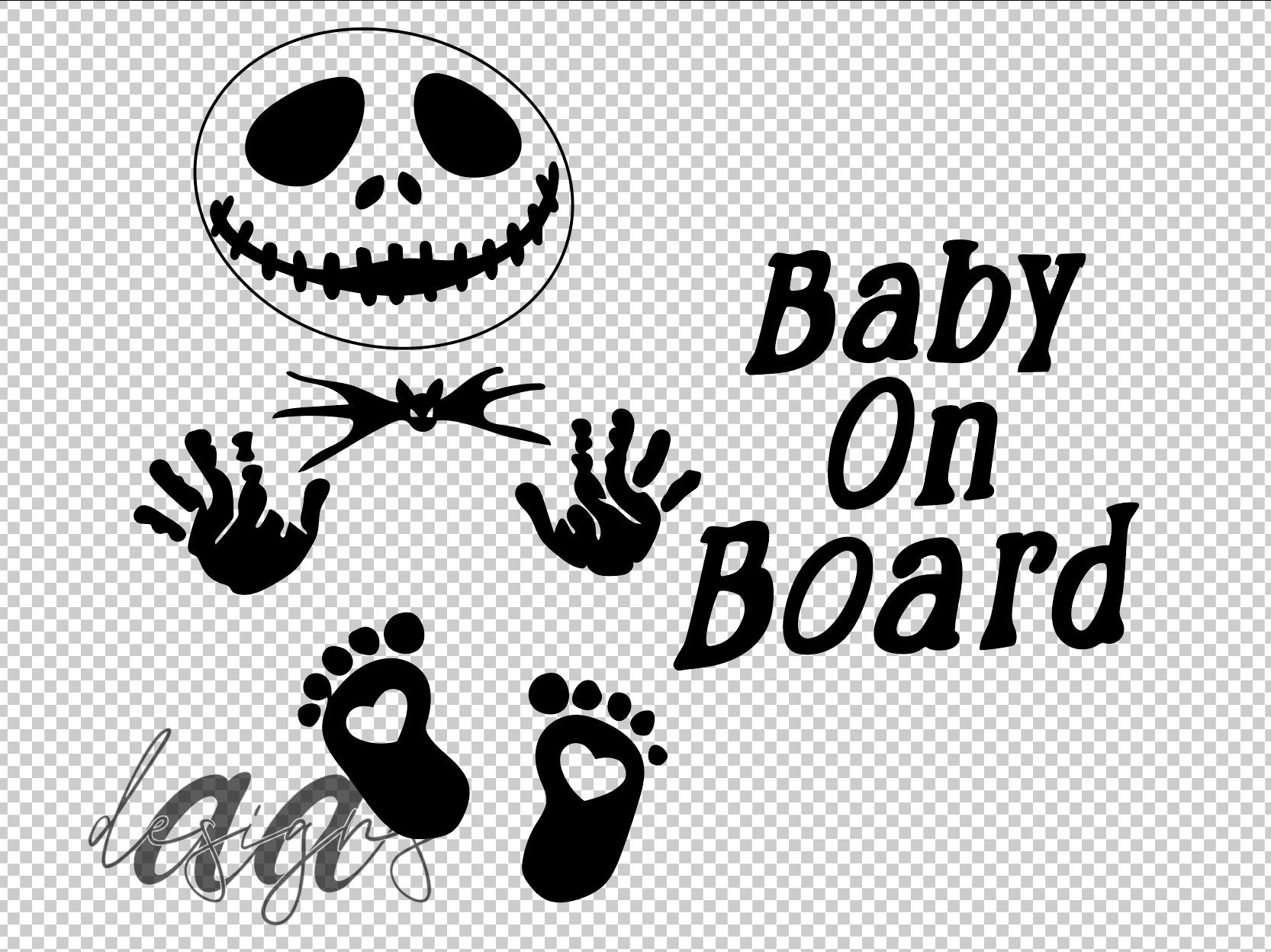 Nightmare Before Christmas Baby On Board SVG