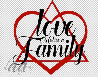 Love Makes a Family SVG, Adoption SVG, Adopt SVG