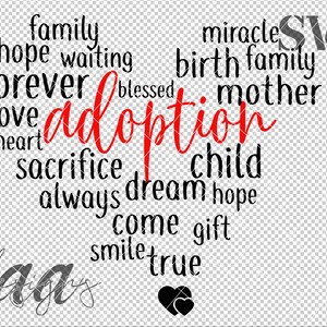 Adoption SVG, Family SVG, Love SVG, Dream Come True svg