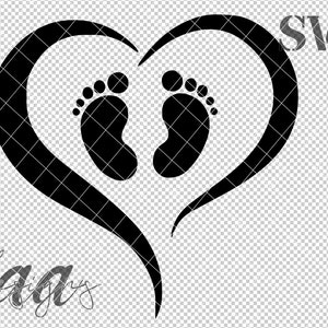 Adoption SVG, Baby Feet SVG, Heart SVG, Baby Feet in Heart svg, Love svg