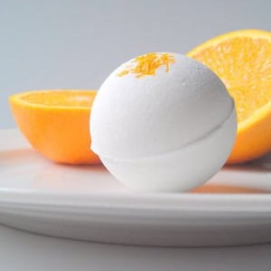 Bombas de banho laranja