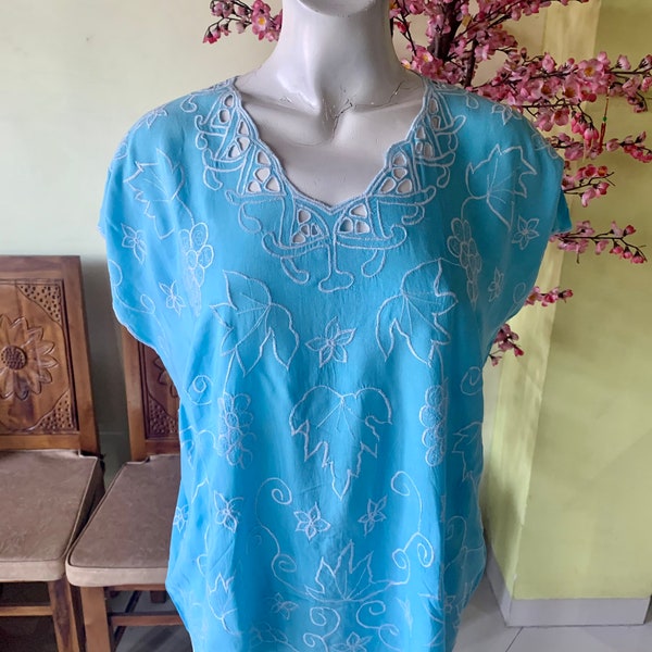 Top Anggur Embroidery top summer  Bali cutwork plus size top