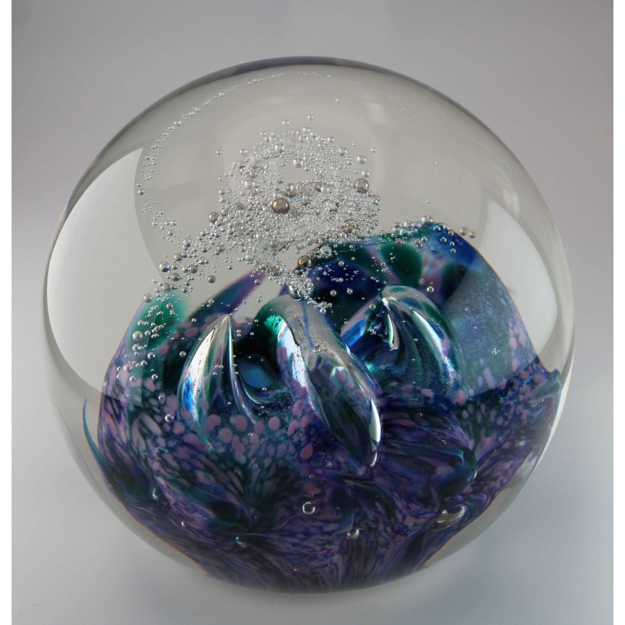 Vintage Selkirk Glass Paperweight: Scottish Art Glass, Purple