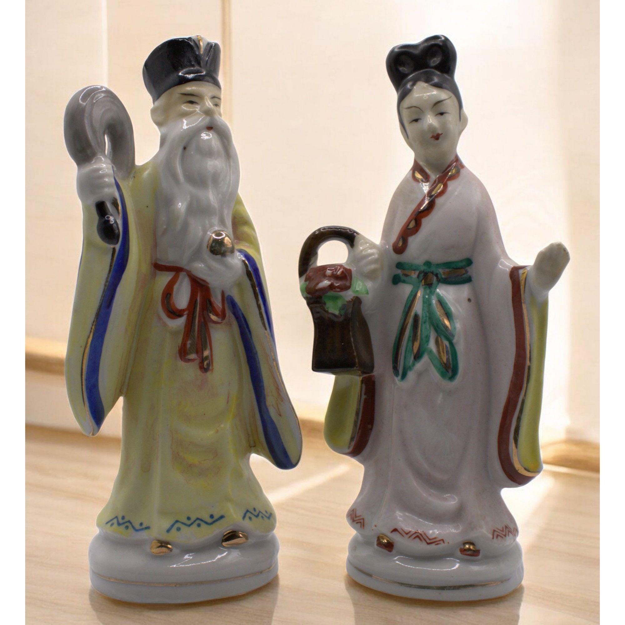 Vintage Occupied Japan Porcelain Longevity Male Female God