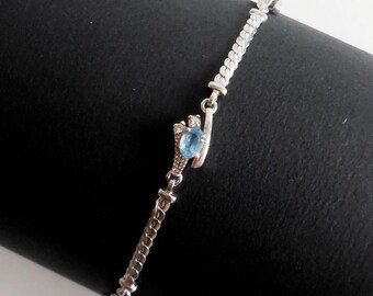 Bracciale in argento e pierres bleues.