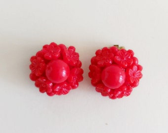 Boucles d'oreilles vintage - clips - Années 60-70