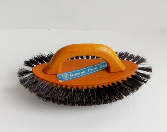 Brosse à chaussures vintage - Soie de porc - Années 50-60