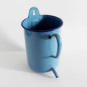 Kanne Vintage Métal émaillé bleu - Bock - Années 40-50