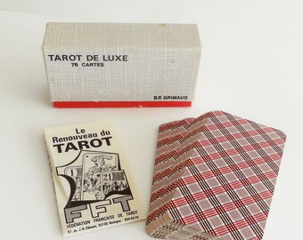 Jeux de cartes TAROT DE LUXE Grimaud 78 cartes. Années 50-60