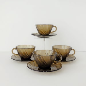 Tasses vintage DURALEX - Modèle Beau Rivage - Années 80