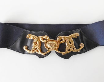 Ceinture femme vintage - Ceinture large élastique - Années 80