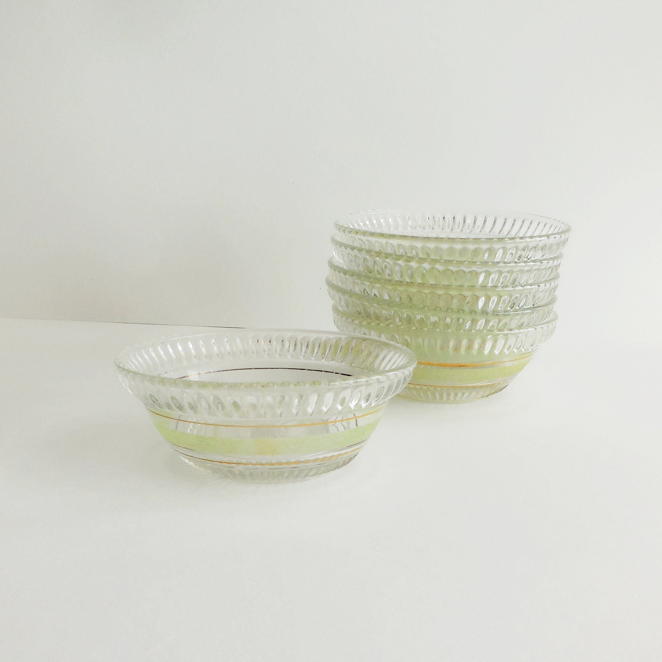 Coupelles Vintage en Verre Granité - Lot de 6 Années 50-60