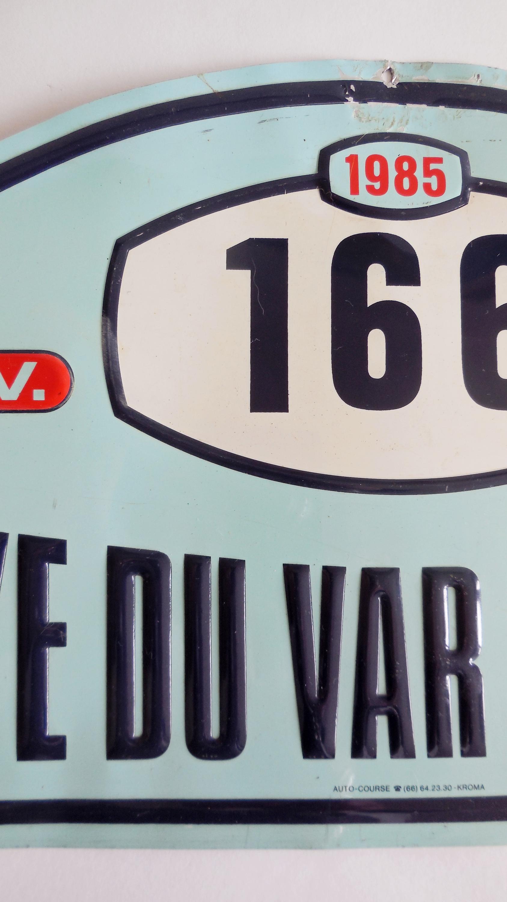 PLAQUE EN METAL, RALLYE DU VAR SAINTE MAXIME 1985, PHOTO PLAQUE EN METAL, RALLYE DU VAR SAINTE MAXIME 1985, PHOTO