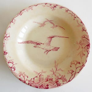 Ancienne Assiette Gien Terre De Fer - Décor Arabesques - Émile Bourgeois