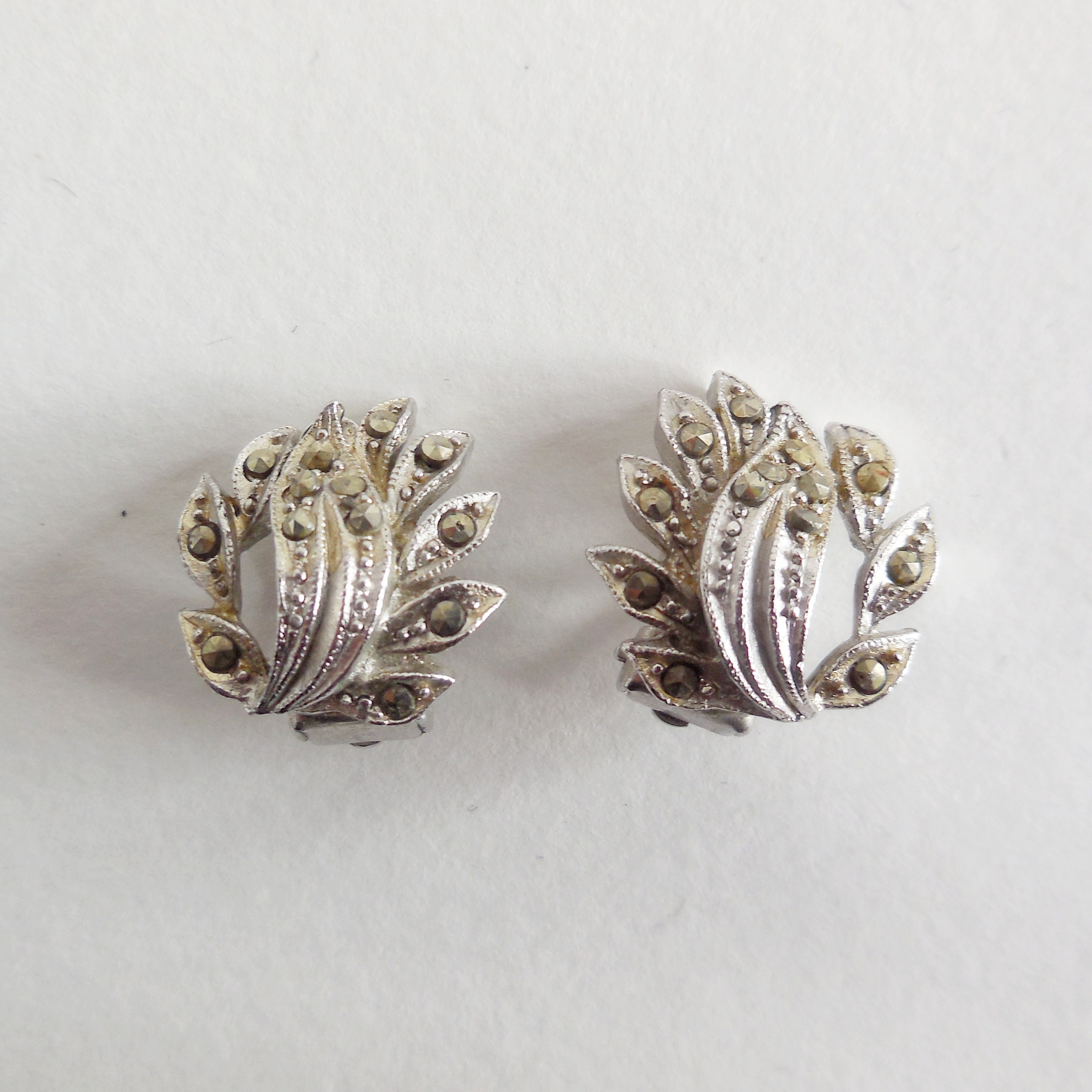 Boucles D'Oreilles à Clips Vintage Des Années 60/70 - Occasion - Sans Marque