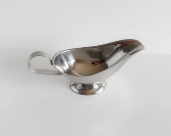 Saucière vintage en inox - Années 70-80