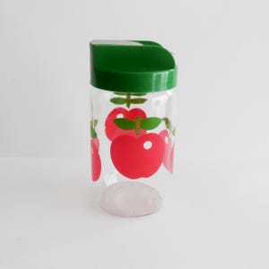 HENKEL - Bocal en verre motif pommes rouges - Modèle bec verseur - 1970