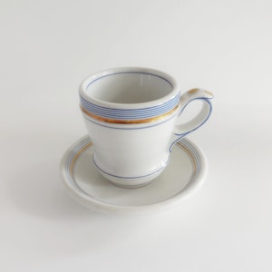 Tasse à café brûlot en porcelaine + soucoupe - XIXéme