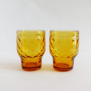 Verres vintage ambré Pernod SA - Années 70