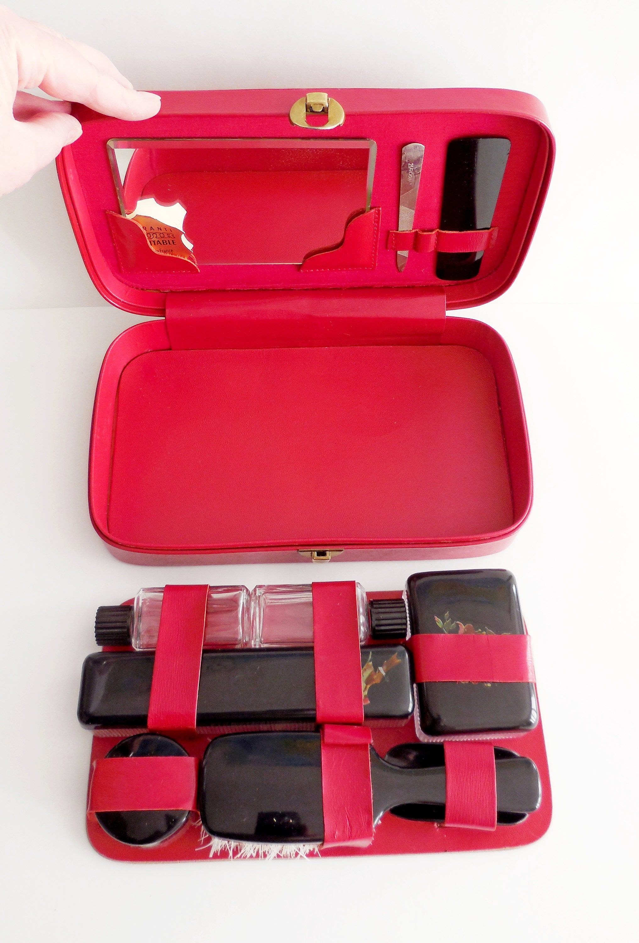 Hermes Bride a Brac Trousse de Toilette Orange Canvas Large