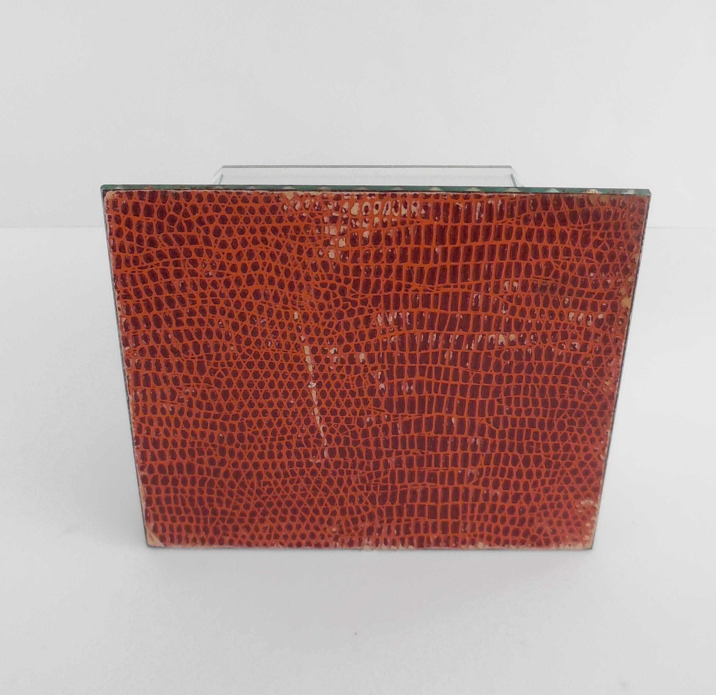 Coffret à Bijoux Vintage Années 70 Avec Miroir - Paillettes, Perles, Strass - Occasion Bon état