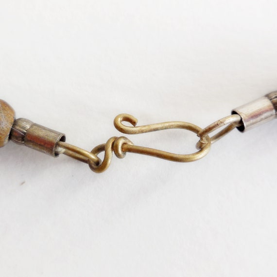 Collier de perles vintage - Bois et métal - Année… - image 8