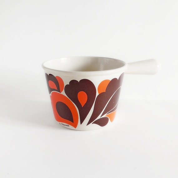 Poêlon-caquelon Le Creuset 22 Cm Fonte émaillée Orange Flamme – TBE
