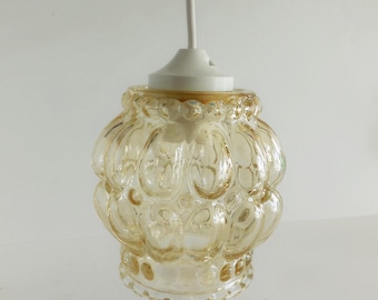 Suspension en verre bulles vintage - Années 60