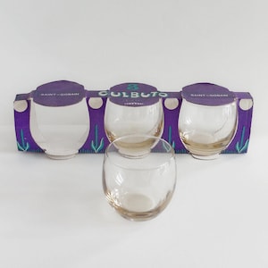 Verres vintage CULBUTO Saint-Gobain France - Années 70