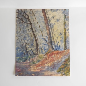 Aquarelle paysage - A. Blémond - Années 50