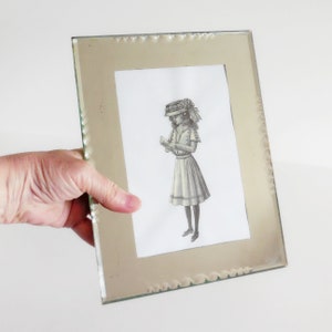 Cadre miroir vintage - cadre photo à poser - Années 50