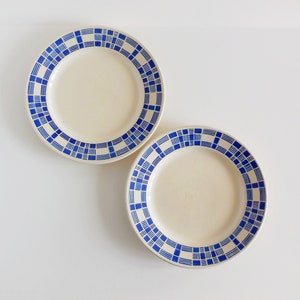 Assiettes à dessert vintage - Badonviller France - Modèle Aurore.