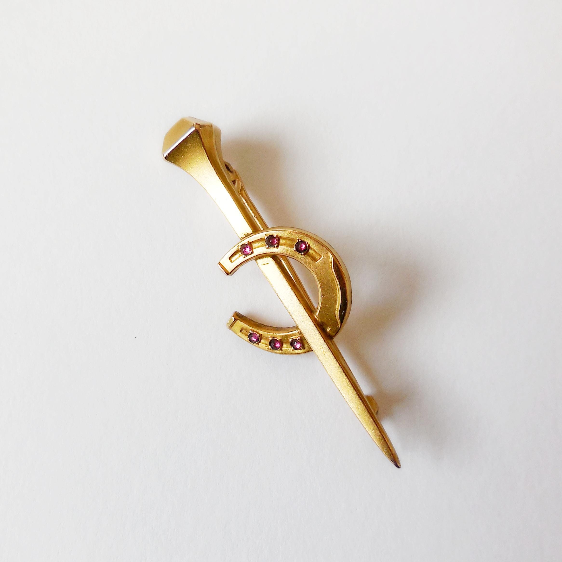 Broche Nœud Plaqué Or Des Années 30-40 Fix 40x17mm - Occasion