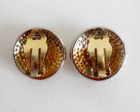 Boucles D'oreilles Clips Vintage Années 80 – Métal Doré – Motif "Il était Une Fois Paris" – 2,5 Cm
