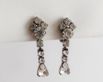 Boucles d'oreilles vintage strass