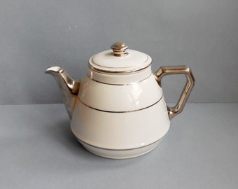 Théière vintage en porcelaine 1 litre - Années 30-40