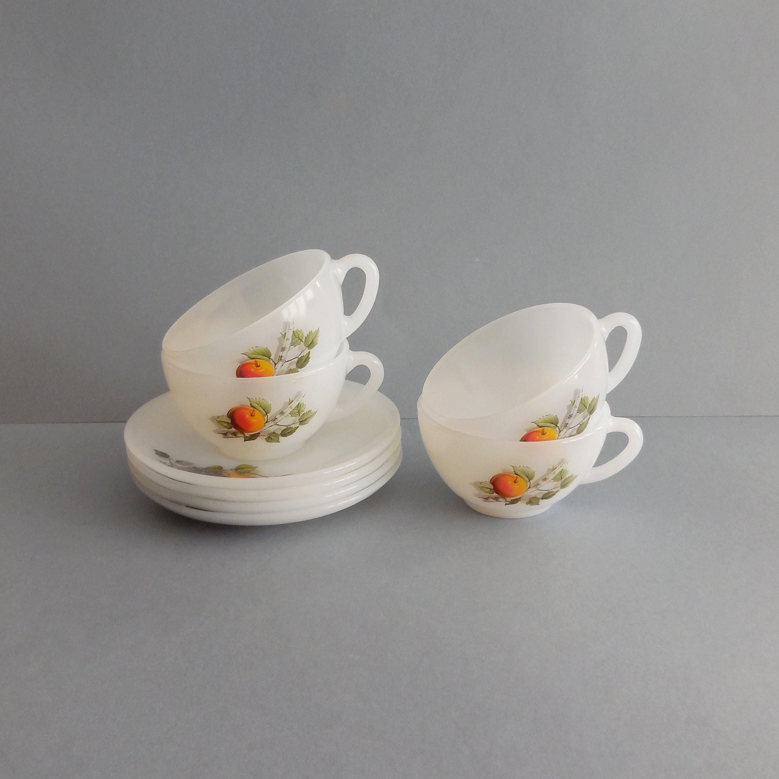 Tasses Vintage Arcopal, Tasses à Café - Années 70 Lot de 4.